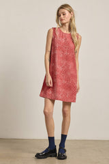 Washed Bandana Print Sleeveless Shift Dress