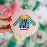 Let It Snow Sweater Beginner Counted Cross Stitch Kit