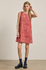 Washed Bandana Print Sleeveless Shift Dress