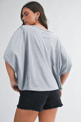 Boxy Dolman Short Sleeve Top