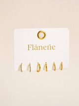 Claude 18K Gold Non-Tarnish CZ Hoops Earring