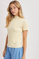 Stripe Mock Neck