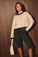 The June Contrast Hem Cardigan