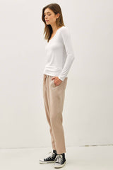 ULTRA SOFT BASIC SCOOP NECK LONG SLEEVE TEE