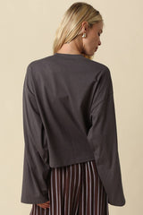 Nellie Long Sleeve Crew Neck Tee
