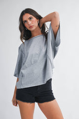 Boxy Dolman Short Sleeve Top
