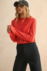 STRIPED SWEATER TOP