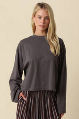 Nellie Long Sleeve Crew Neck Tee