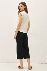 New Shade- Basic Cap Sleeve Garment Dyed Top