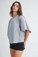 Boxy Dolman Short Sleeve Top