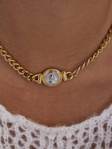 Parisse 18K Gold Non-Tarnish Coin Pendant Necklace