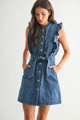 Denim Ruffle Dress