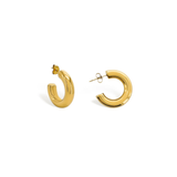 Gold Tube Hoop Earring