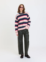 Coral Stripe Carlyle Sweater
