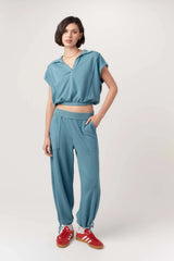 Going Places Mixed Textured Pant