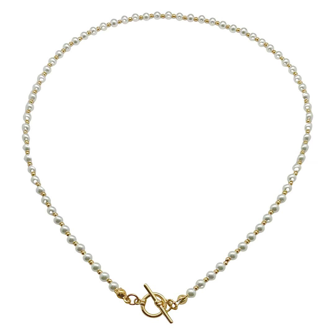 Adalyn Pearl Front Clasp Necklace